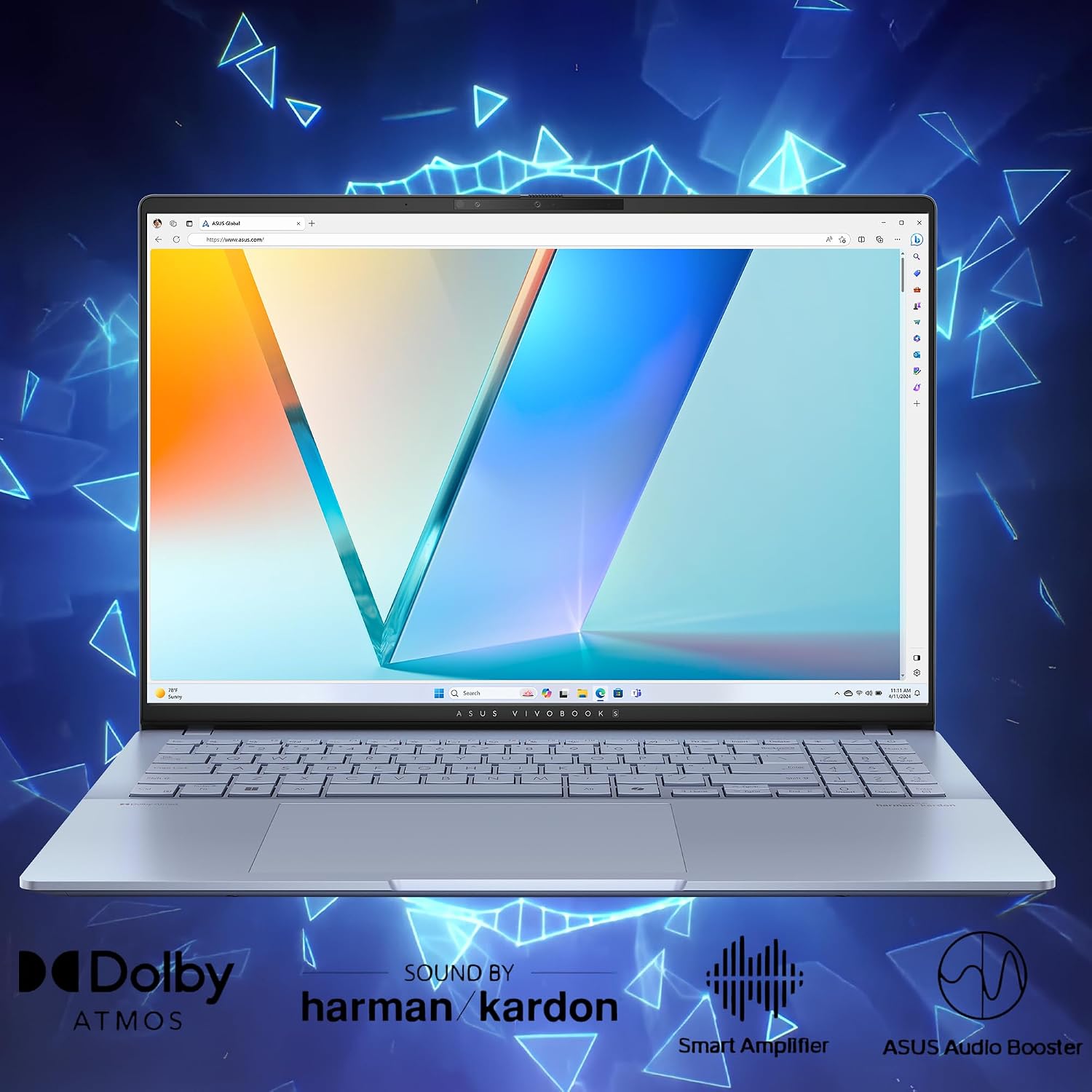 ASUS Vivobook S16 AI PC Laptop | 16' 2.8k OLED 120Hz | Intel Core Ultra 9 285H | 32GB RAM 2TB SSD | RGB Backlit for Creator Designer Business Professional Win11 Pro w/DLCA Accessory