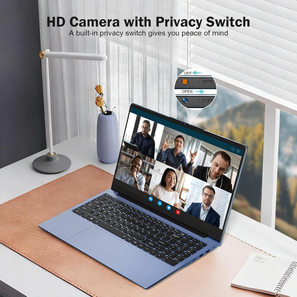 15.6-Laptop AMD Ryzen 5 (Up to 3.7GHz), 16GB RAM 512GB SSD, FHD Display, Radeon Vega 8 Graphics, 65W Fast Charging, USB3 & Type-C, BT5.0 HD Camera, Win 11 Notebook for Students, Business, Home Office