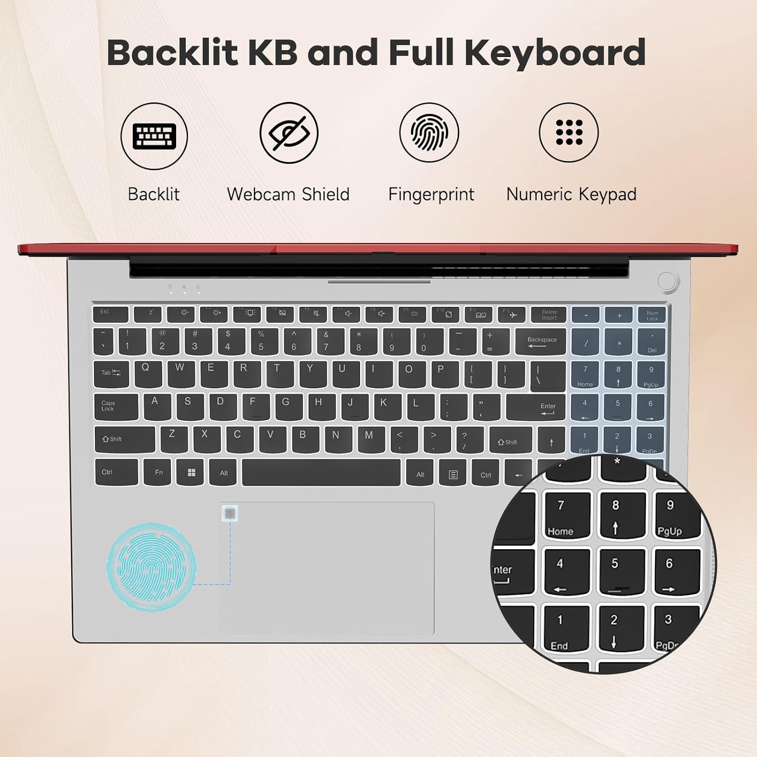 NIMO 15.6' IPS FHD-Gaming-Laptop, AMD Ryzen 5 6600H 6-Cores 660M GPU 16GB DDR5 RAM 1TB SSD(Beat i7-1165G7, Up to 4.5GHz) Computer with 100W GaN Type C Fingerprint Backlit Keyboard Win 11