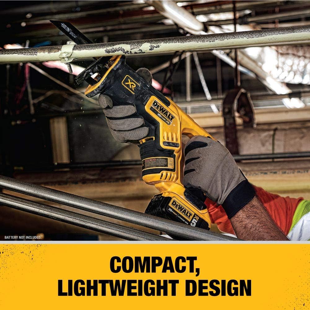 DEWALT 20V MAX* Cordless Drill Combo Kit, 4-Tool (DCK444C2) with DEWALT 20V MAX* XR Reciprocating Saw, Compact, Tool Only (DCS367B)