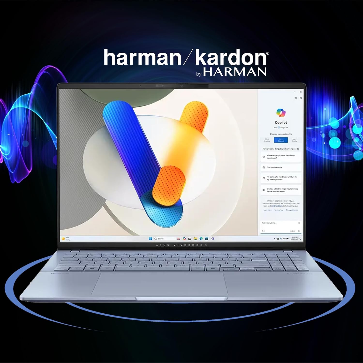 ASUS Vivobook S16 AI PC Laptop 16' 2.8k OLED 120Hz (600nits HDR, 100% DCI-P3) Intel 16-core Ultra 9 285H 32GB DDR5 2TB SSD Backlit for Creator Business Professional Work Win11 ICP Hub w/Copilot+ AI