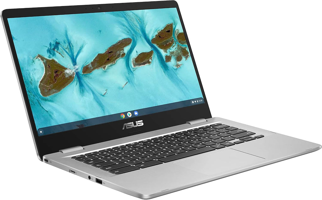 ASUS C424MA-AS48F Chromebook C424, 14.0' 180 Degree FHD NanoEdge Display, Intel Dual Core Celeron Processor, 4GB LPDDR4 RAM, 128GB Storage, Silver Color, C424MA-AS48F
