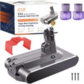 ELO Dyson V11 Screw-in Replacement Battery 5000mAh for Animal, Absolute, Pro, Torque Drive, SV14, 25.2V, UL Certified, 95min ECO, Part 970145-06, 2 Filters + Clip + Screws