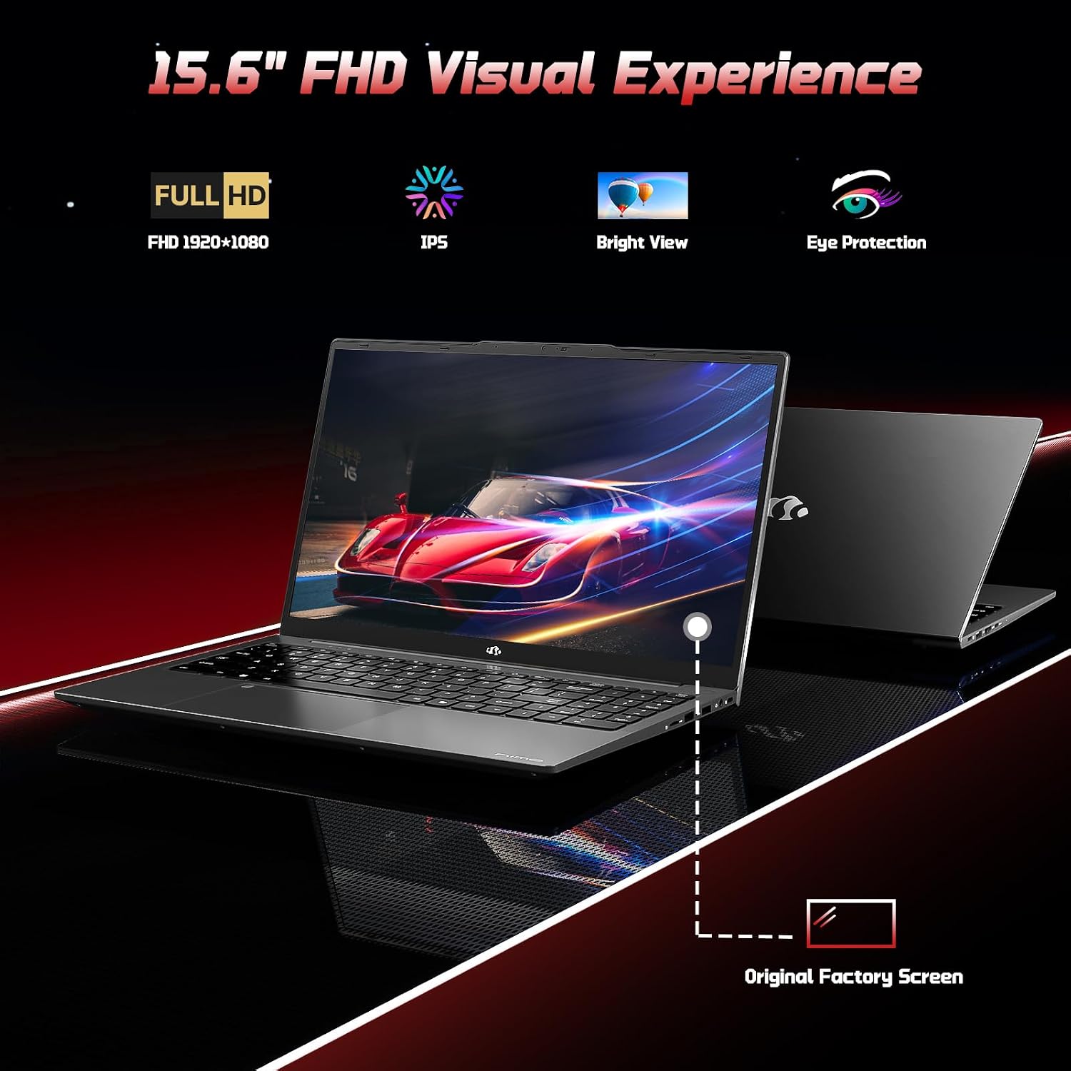 NIMO 15.6' IPS FHD-Student-Laptop, 16GB RAM 512GB SSD Intel N150(Beat to i3-10110U, 4 Cores Up to 3.6GHz) Computer with 2 Years Warranty, 65W Type-C, Fingerprint, Backlit Keyboard, Wi-Fi 6, BT5.2