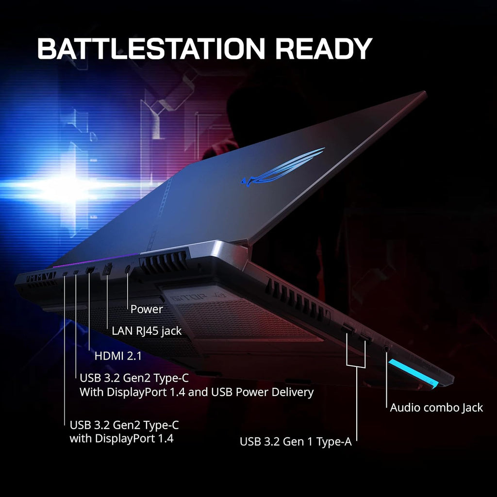 ASUS ROG Strix G17 17.3' QHD 240Hz Gaming Laptop, AMD Ryzen 9 7845HX, GeForce RTX 4060, 32GB DDR5 RAM, 2TB PCIe SSD, 4-Zone RGB Backlit Keyboard, WiFi 6E, Win 11 Pro, Gray, 32GB USB Card (Renewed)
