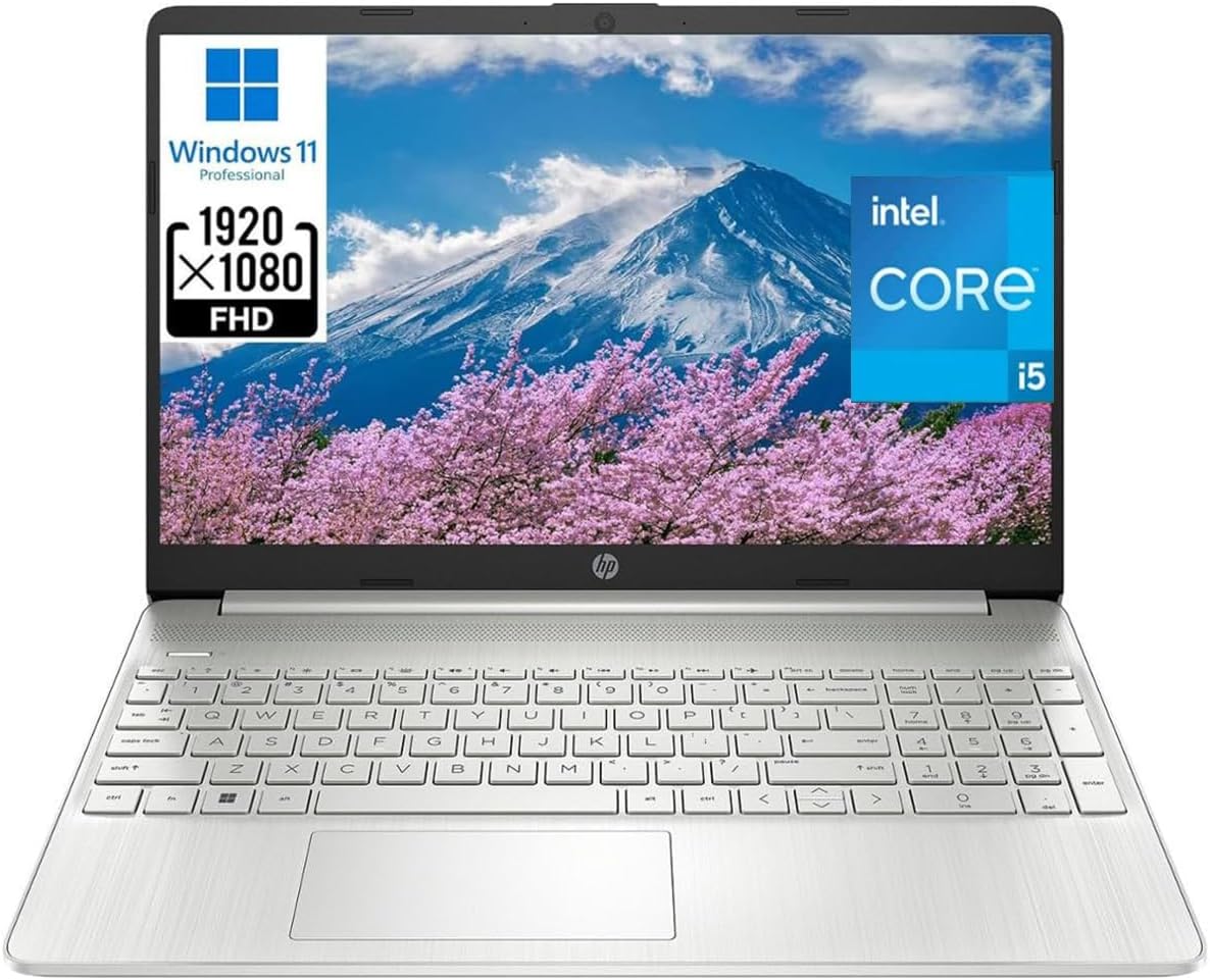 HP Windows 11 Pro 15 15.6' FHD Business Laptop Computer,11th Gen Intel Core i5-1135G7, 32GB RAM 1TB SSD, Intel Iris Xe Graphic, Numeric Pad, Long Battery Life, Wi-Fi 5, Bluetooth 4.2, USB