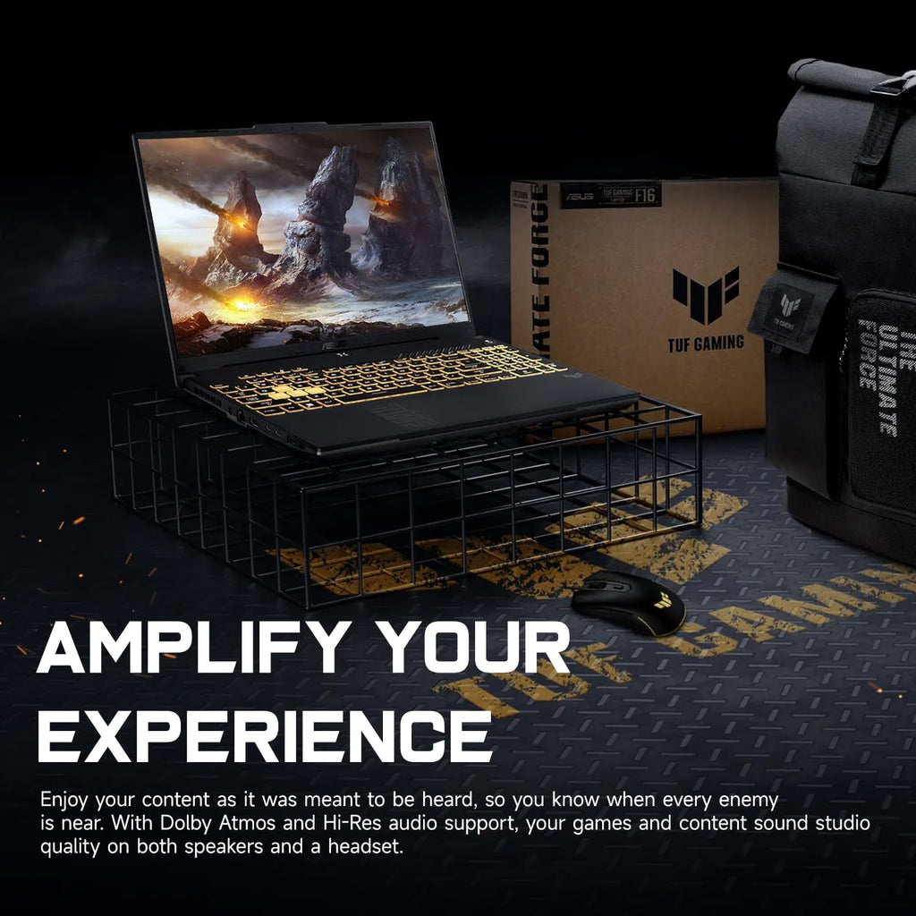 ASUS TUF F16 RTX 4050 Gaming Laptop, 16' FHD+ 144Hz, Intel Core 5 210H(Beats Intel i5-14500), NVIDIA RTX 4050, 16GB DDR5 RAM, 1TB SSD, RGB Backlit KB, Bundle with PCO Laptop Cooler