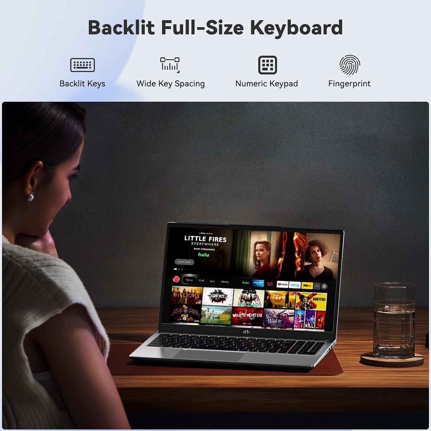 NIMO 15.6' FHD IPS Portable Laptop, Intel Core i3-1215U (Up to 4.4GHz, Beat R5 7520U), 8GB RAM 128GB SSD Work Computer, Backlit KB, Fingerprint, WiFi 6, 65W Type-C Fast Charge, 180° View, for Campus