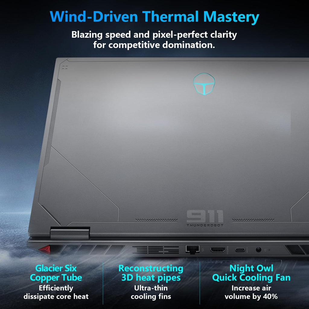 Thunderobot Radiant 16 16' Gaming Laptop, QHD+ 2.5K 300Hz Screen, GeForce RTX 5060, Core i7-14650HX, 32GB DDR5, 1TB SSD, RGB Backlit Keyboard, Wi-Fi 6, Windows 11 Home