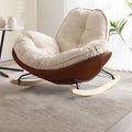 Penguin Rocking Chair Nursery, Glider Rocking Chair for Living Room, Indoor Rocking Chair with Padded Seat, Reading Chair for Bedroom, Garden Lounger, Modern, Stylish