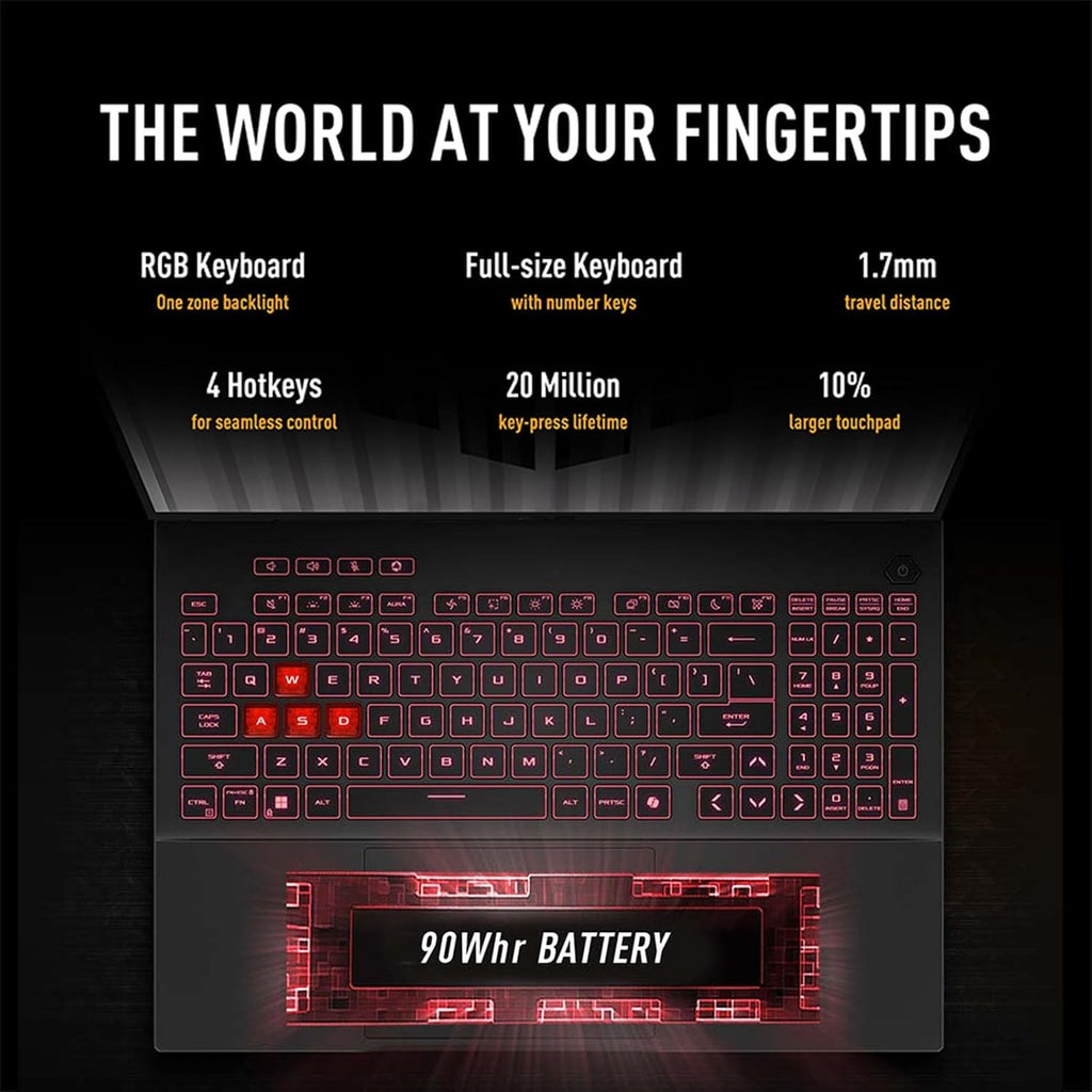 ASUS TUF F16 Gaming Laptop RTX 5060 - Intel Core i7-14650HX -32GB RAM| 2TB SSD -16inch FHD+ Display 165Hz - RGB Backlit Keyboard - G-SYNC - Gamer PC Windows 11 - Video Editing Engineering