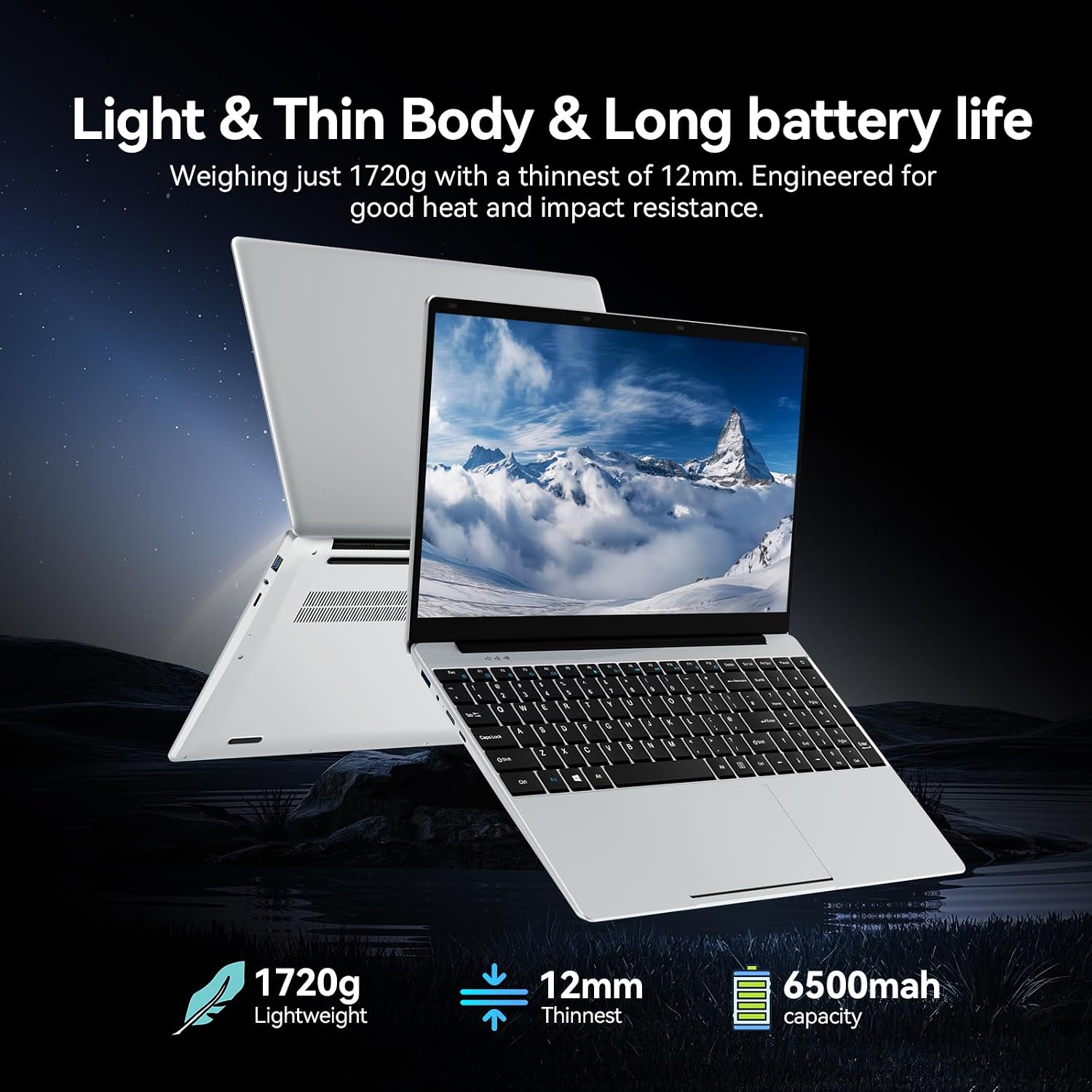15.6 Inch Laptops | Win 11 Pro Laptop Computer | 16GB RAM 1TB SSD | Celeron N100 Quad-Core(3.4GHz) | FHD IPS 1920x1080 | HDMI | Type-C | USB 3.0 | WiFi 6 | BT 5.2 | 6500mAh