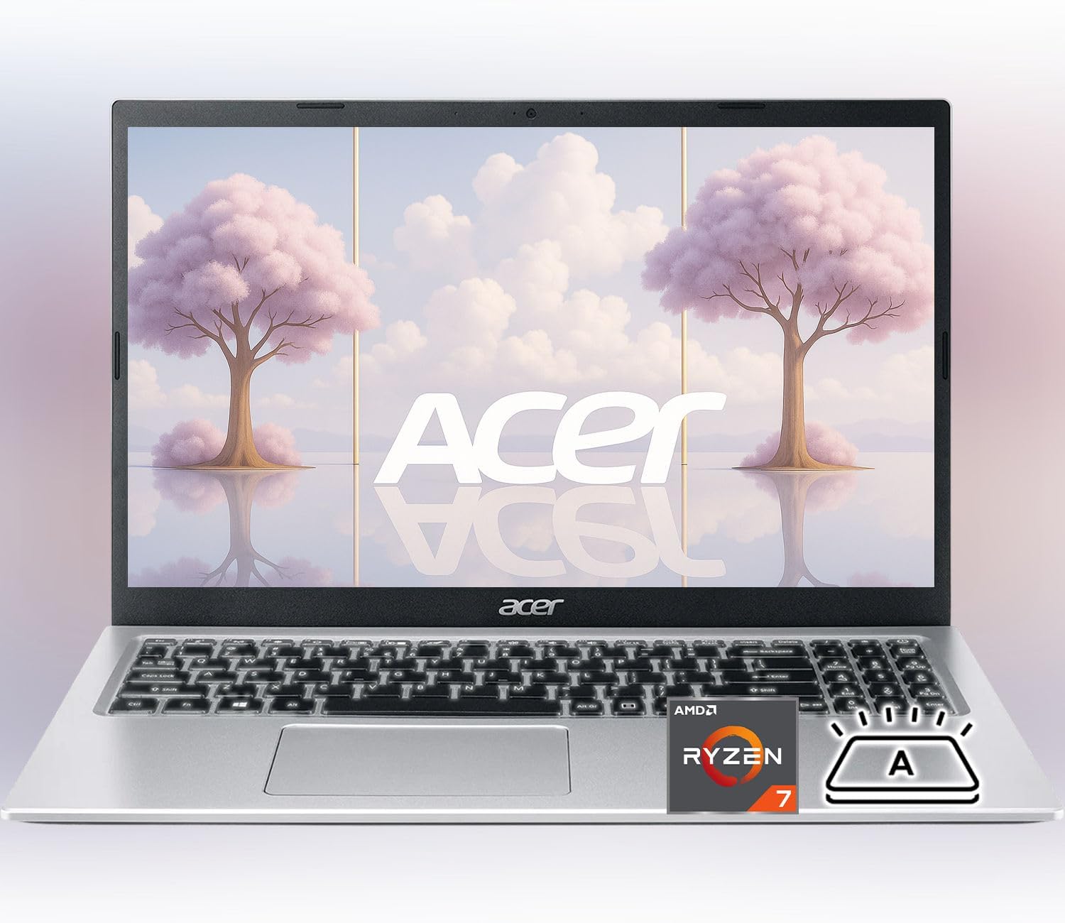 Acer Aspire 3 Premium Business Laptop Computer with Backlit Keyboard - AMD Ryzen 7 7730U CPU - 32GB RAM - 1TB SSD - 15.6' FHD Display - Windows 11 Pro with Office 365 for The Web - w/o Mouse