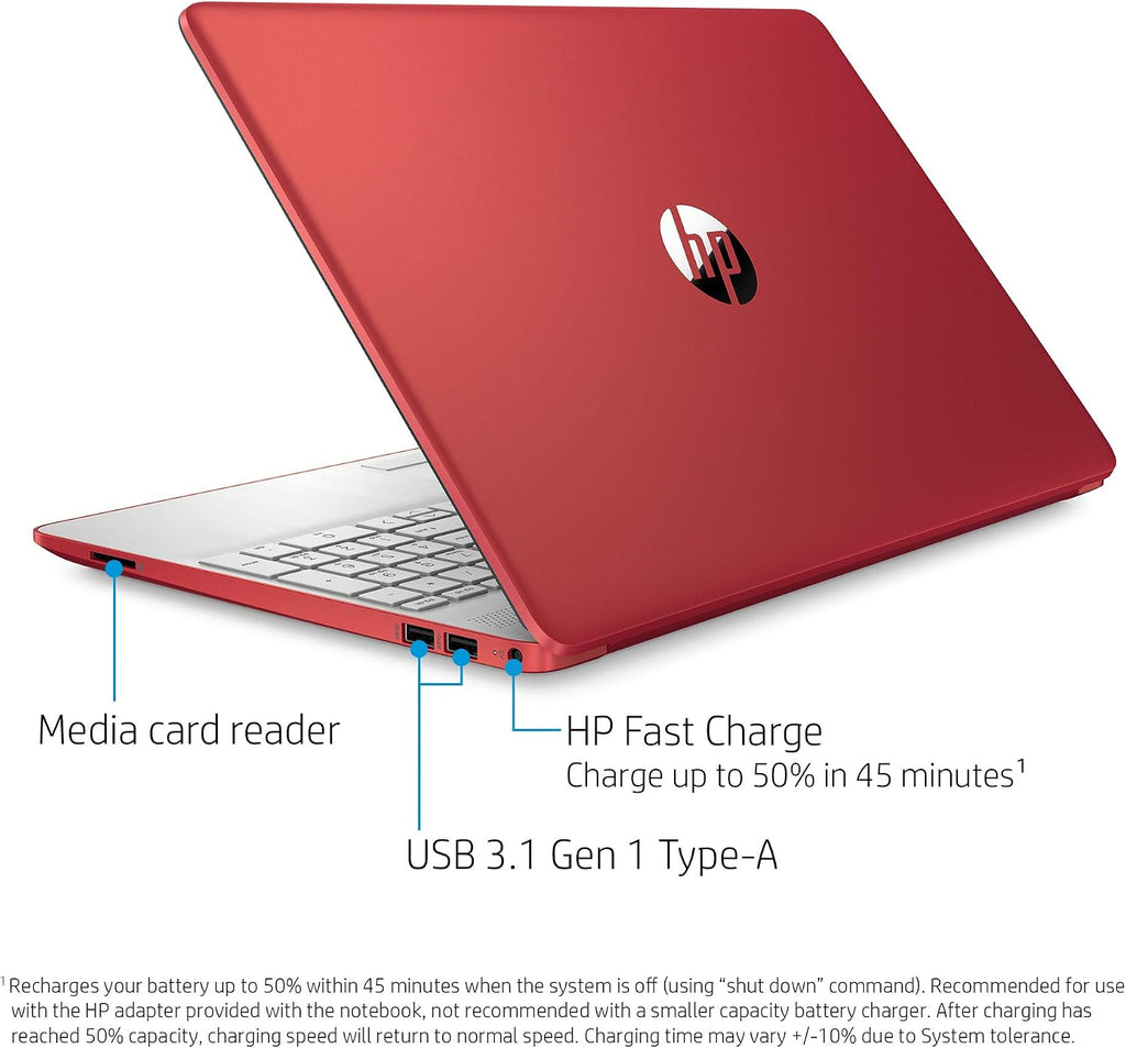 HP Pavilion Intel Pentium Silver N5000 4GB 128GB SSD Windows 10 Laptop Red
