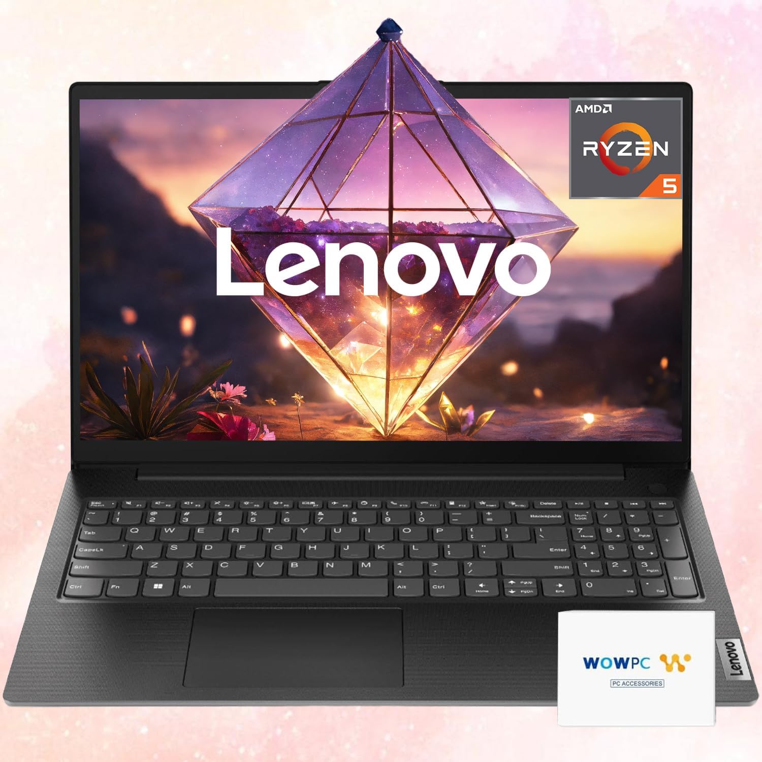 Lenovo 15.6' Business Laptop | 16GB RAM | 1.5TB Storage (1TB SSD & 512GB External Storage) | AMD Ryzen 5 7520U(Beats i7-1165G7) | USB-C | HDMI | Ethernet Port | Win 11 Pro | w/WOWPC Bundle