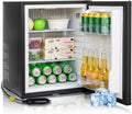 Compact Refrigerator with Lock 110V 12V RV Refrigerator No Noise Mini Fridge for Dorm Bedroom Office, 2.1 Cu.Ft