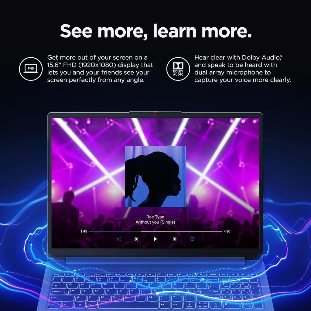 Lenovo Ideapad 5 15.6' FHD Touchscreen Laptop | Intel Core i5 Processor | Windows 11 | 8GB RAM | 1TB PCIe SSD | Full-Size Backlit Keyboard | Fingerprint Reader & Privacy Shutter | Dolby Audio