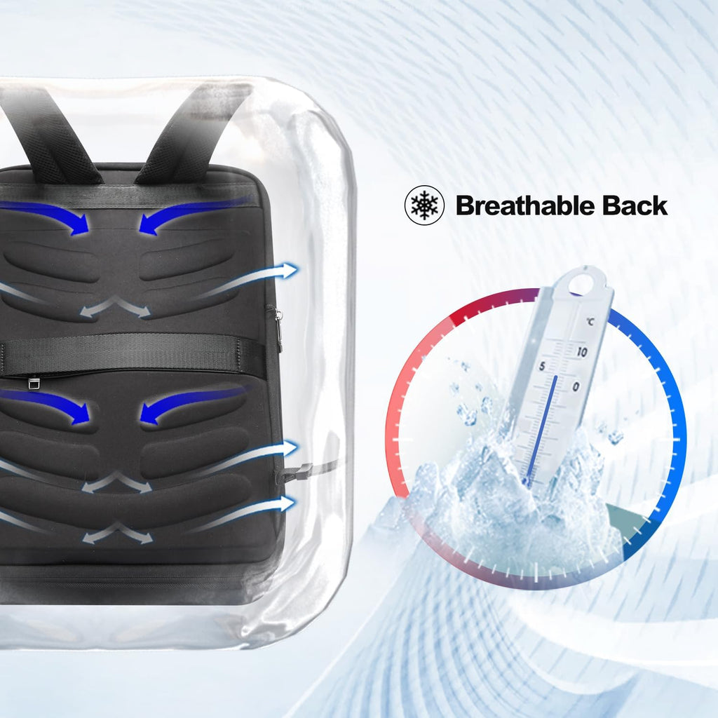 BOPai Hard Shell Tsa Laptop Backpack for Men Gaming Backpack for 17.3 inch Anti Theft Expansion Backpack Light Slim Black Usb Waterproof 15.6 Rucksack