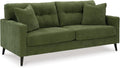 Signature Design by Ashley Bixler Sofa, Mid-Century Modern Sofa with Button-Tufted Back, Durable Foam Cushions, Platform Foundation Support, Polyester Blend Upholstery, Olive