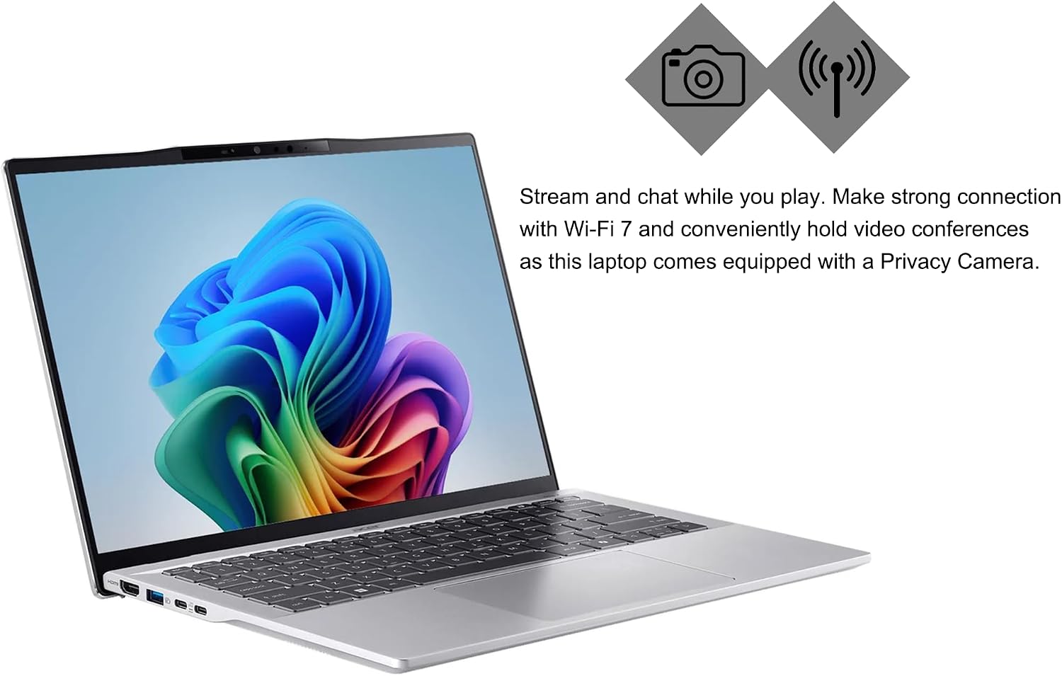 acer Swift 14 AI Portable Laptop 14' WUXGA Matte Touchscreen AMD 10-core Ryzen AI 9 365 (Up to 50 NPU Tops - Up to 73 GPU Tops) 32GB RAM 1TB SSD for Creator Business Work Win11 ICP Hub