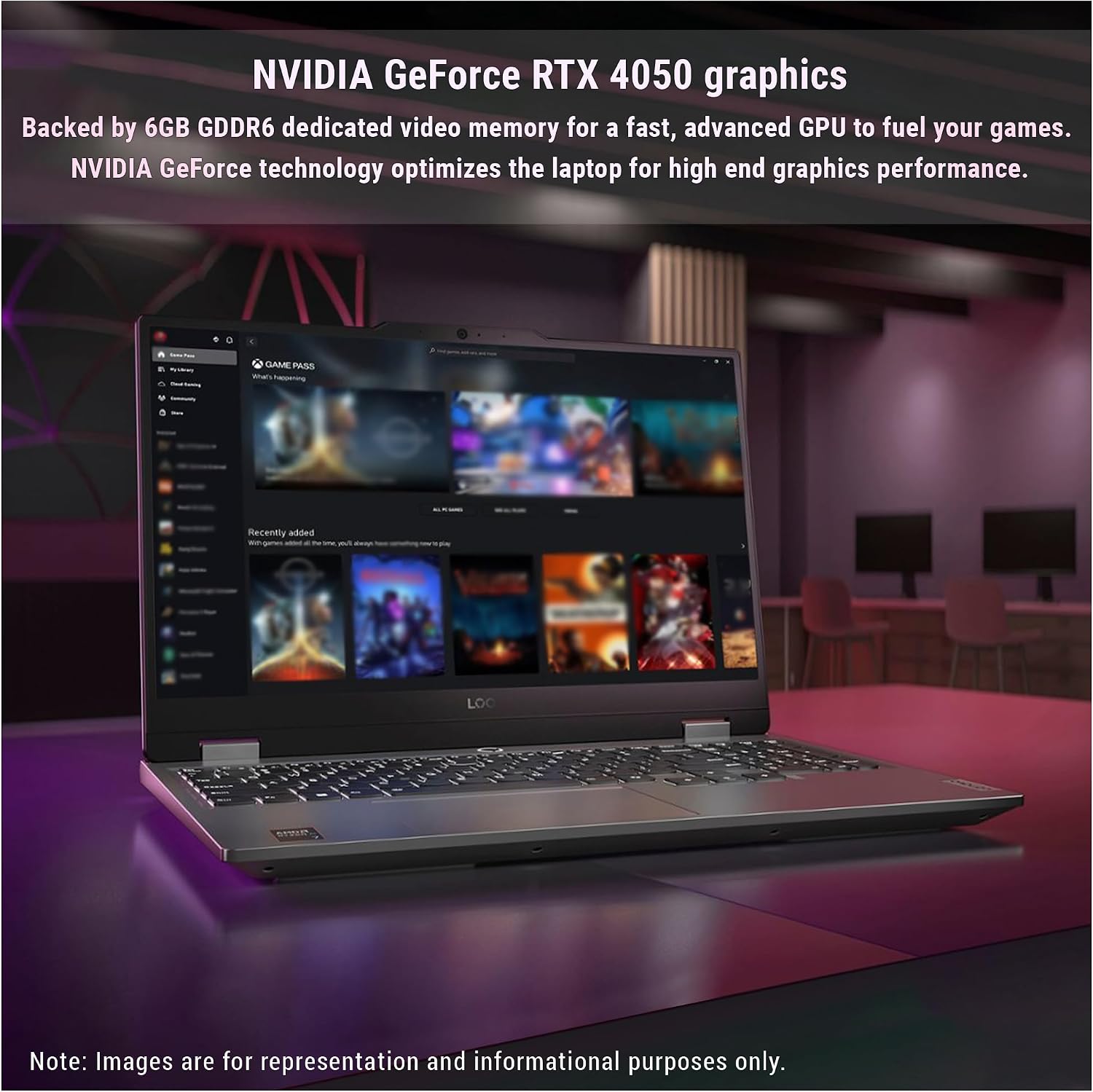 Lenovo LOQ Gaming Laptop, AMD Ryzen 5-7235HS, 64 GB DDR5 RAM, 4 TB PCIe SSD, 15.6' FHD (1920x1800) Display, Nvidia G-Force RTX 4050, Backlit Keyboard, W11 Pro, Luna Grey