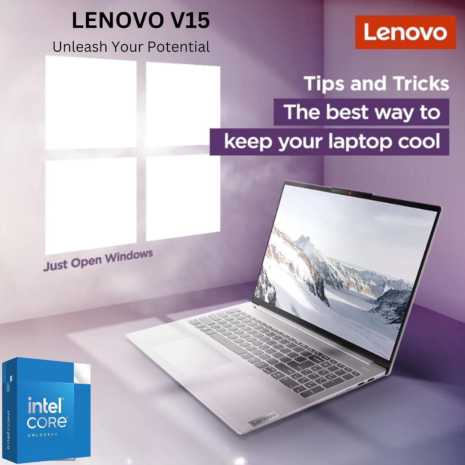 Lenovo V15 Business Laptop • 32GB RAM • 1TB SSD • Intel 4-core Processor • 15.6' FHD • Ethernet Port • HDMI • Windows 11 Home • Sleek Design • Effortless Elegance