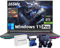 ASUS ROG Strix-G16 Gaming Laptop - 16' 165Hz 300 nits, NVIDIA GeForce RTX 5070 Ti, AMD Ryzen 9 HX 8940HX, 16-core (Up to 5.3 GHz), Backlit KB, Win11 Pro PC w/Accessoires(32GB DDR5 RAM, 2TB SSD)