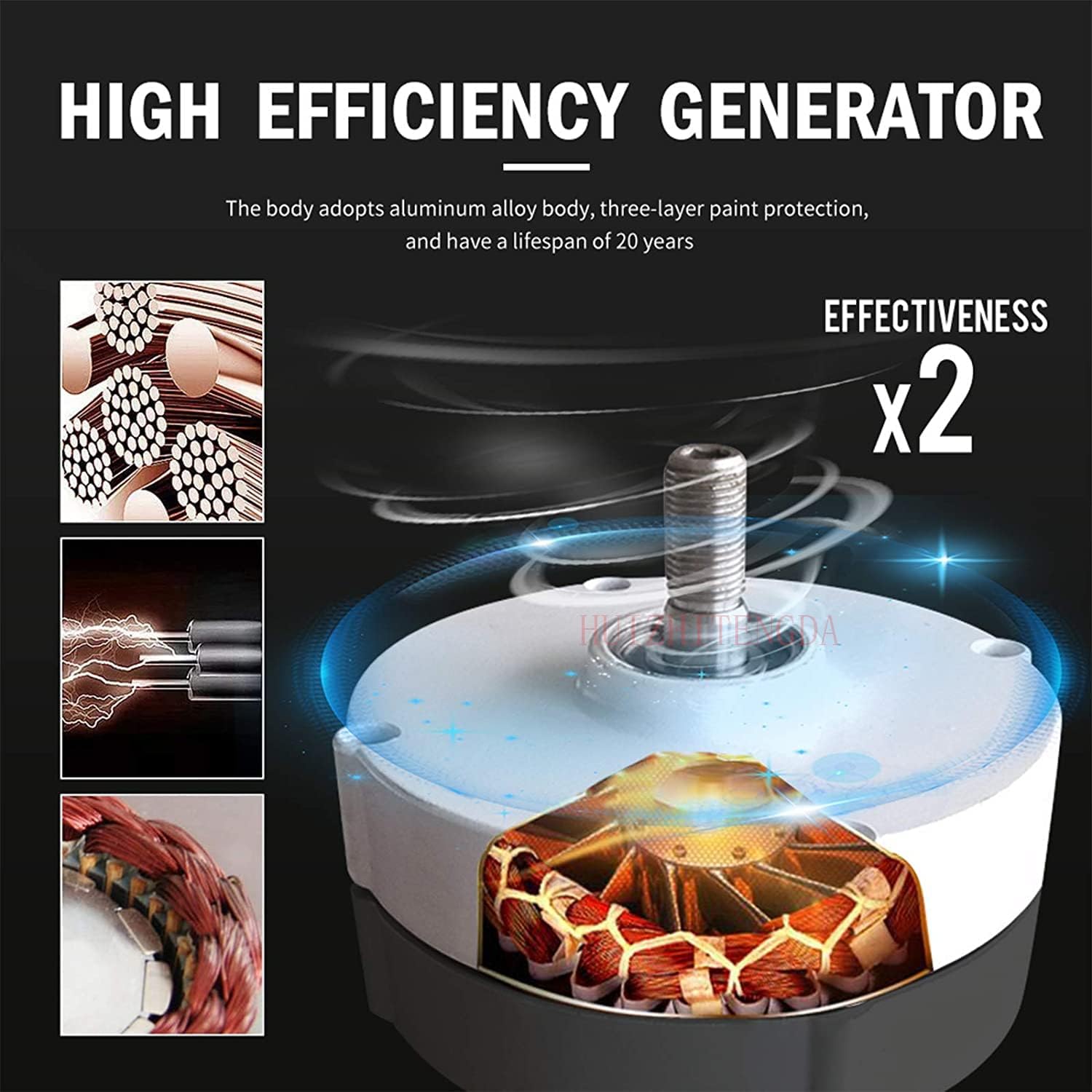 Wind Turbine Generator Kit,1000W 12V 24V 48V Portable Vertical 3 Blade Wind Generator Kit with Charge Controller Suitable for Wind Power, Solar Energy, and Batteries