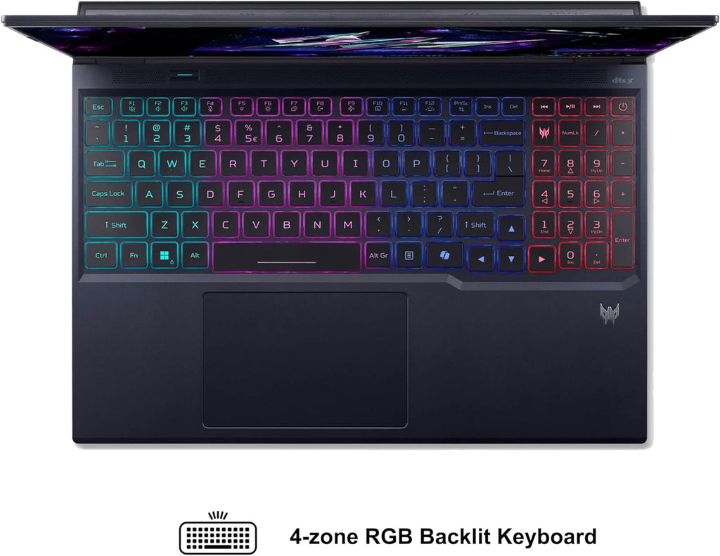 acer Predator Helios Neo 16 AI Gaming Laptop 16' 2560x1600 IPS 240Hz (100% DCI-P3 500nits) Intel 24-core Ultra 9 275HX 32GB RAM 4TB SSD GeForce RTX 5070 Ti (Up to 992 AI Tops) Win11 ICP Hub