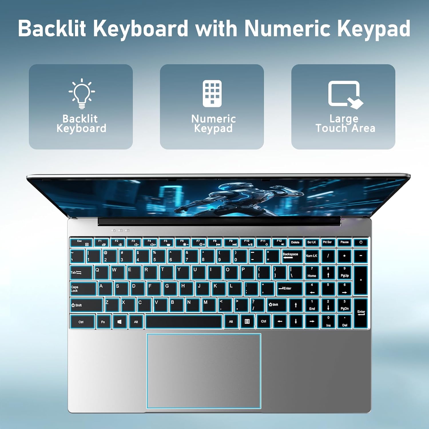 NIAKUN Laptop Computer, Gaming Laptops 2026, 15.6 Inch Lap Top PC Windows 11 Pro, 16GB RAM 1TB SSD, Core i7-7600U Processor(up to 3.9GHz), Office 365, for Business and Students, Backlit Keyboard
