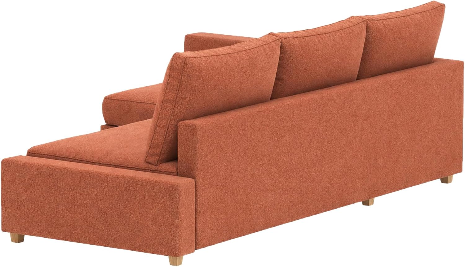 Durable Polyester Flax Friheten Sleeper Sofa Cover Replacement is Compatible with IKEA Friheten Sofa Bed, Or Corner, Or Sectional Slipcover. Sofa Cover Only (50% Thicker Rust Right)