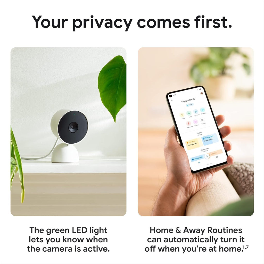 Google Indoor Nest Security Cam 1080p (Wired) - 2nd Generation - Non-Retail Packaging - Fog