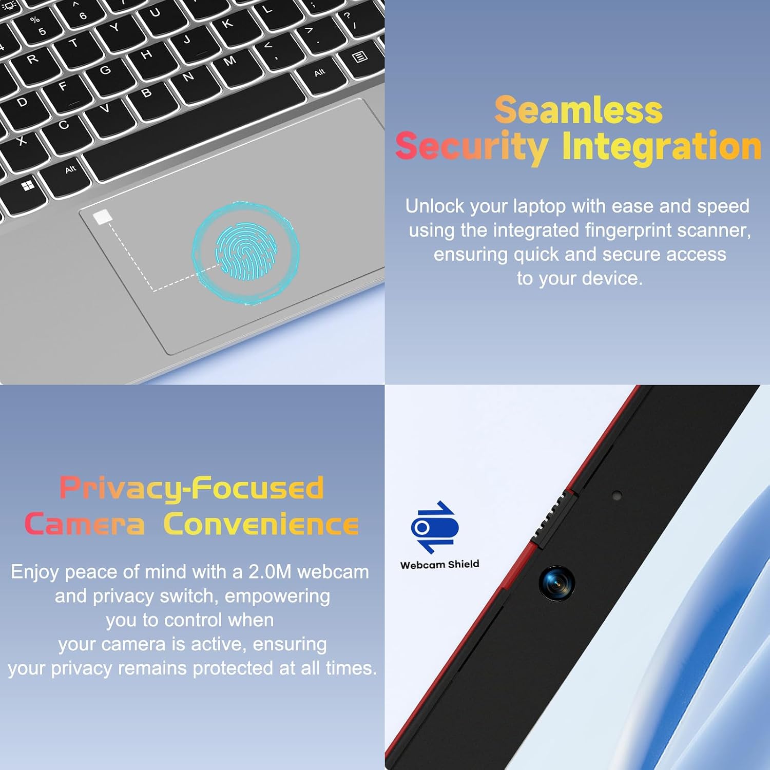 NIMO 15.6 Student-Laptop, AMD Ryzen 5 (Beat i5-1135G7), 8GB RAM 256GB SSD, Radeon Vega 8 GPU, Backlit KB, Type-C PD 65W, Fingerprint Unlock, USB3, 2.0MP Camera, Win 11 Notebook for Business Study Work