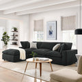 Modway Commix Down-Filled Overstuffed Upholstered 4-Piece Sectional Sofa