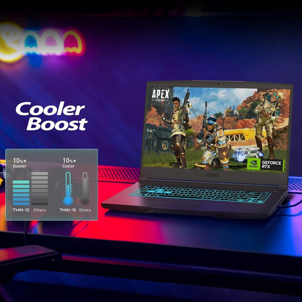 msi Thin 15.6' 144Hz Gaming Laptop Intel® Core Intel i5-13420H NVIDIA GeForce RTX 4050 32GB RAM 1TB NVMe SSD Win11