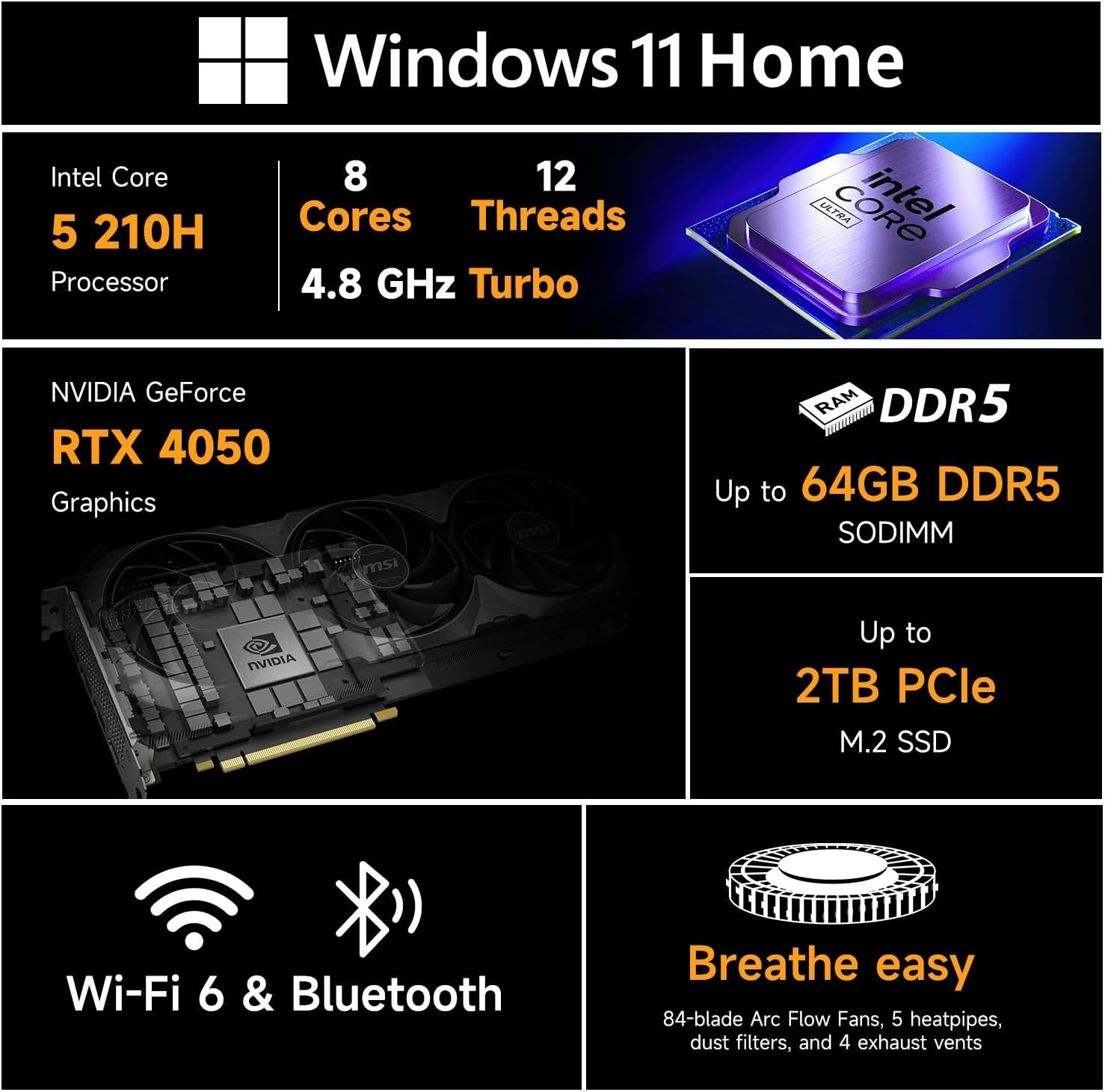 ASUS TUF F16 RTX 4050 Gaming Laptop, 16' FHD+ 144Hz, Intel Core 5 210H(Beats Intel i5-14500), NVIDIA RTX 4050, 16GB DDR5 RAM, 1TB SSD, RGB Backlit KB, Bundle with PCO Laptop Cooler