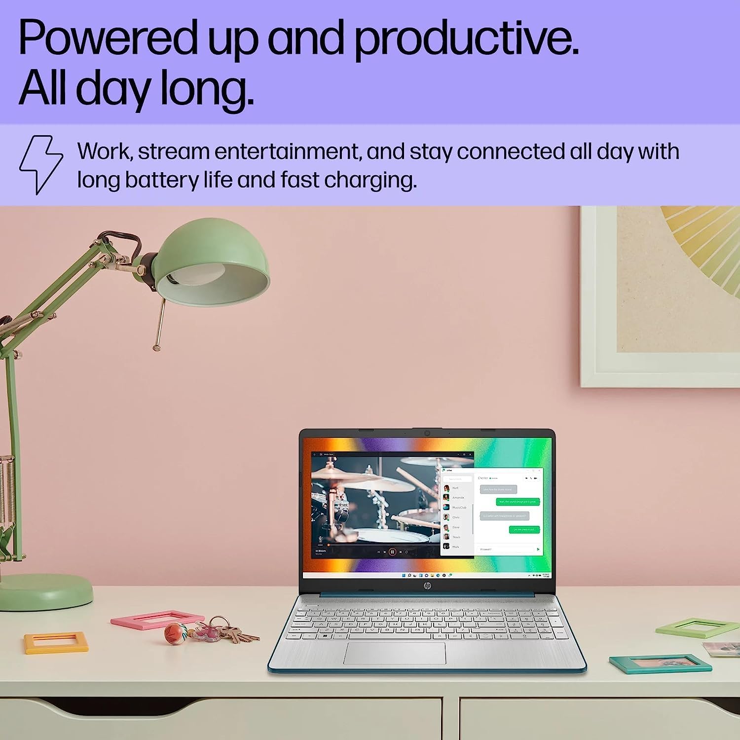 HP 15.6 Flagship HD Business Laptop Computer, Intel i3-1115G4 up to 4.1GHz (Beat i5-1035G4), 16GB RAM, 1TB NVMe SSD, Fast Charge, Numpad, Bluetooth, Wi-Fi, HDMI, Win 11, Spruce Blue, w/GM Accessory
