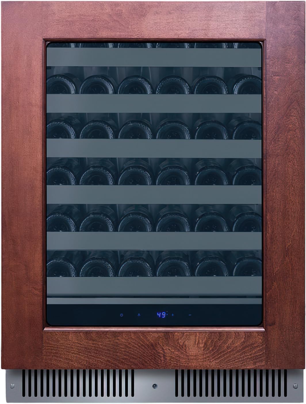 Summit 24 Inch Wine Cellar Shallow Depth Wine Refrigerator, Dimmable LED Light, Lock, Commercial or Residencial Use- SDHW2442PNRLHD (LHD, Panel Ready) (Panel not included)