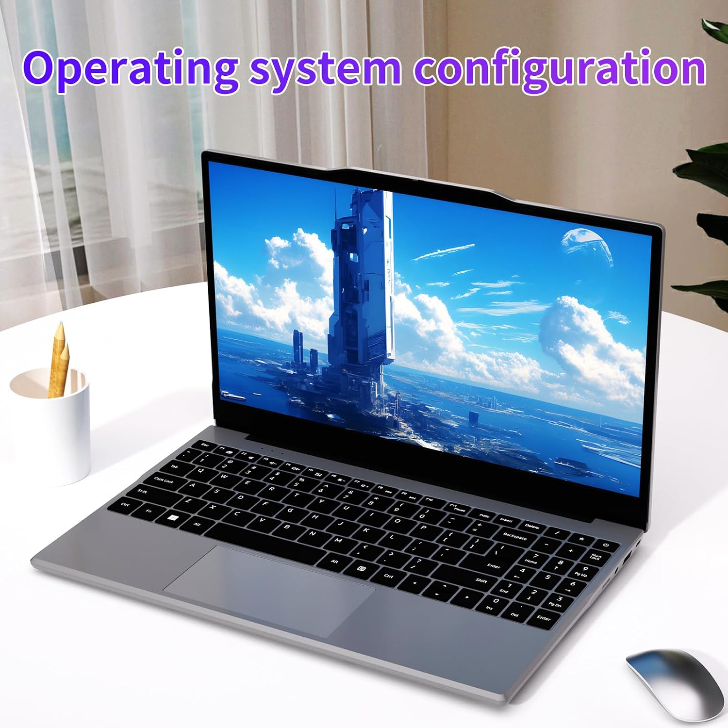 Auusda Student Laptop,14.1' FHD Laptop for Business and Study, 4-Core 2.9GHz N5095, 8GB RAM 512GB SSD, Numeric Keypad, Standard HDMI, Lightweight & Portable, Laptops Win11 Pro, 2-Year Warranty Silver