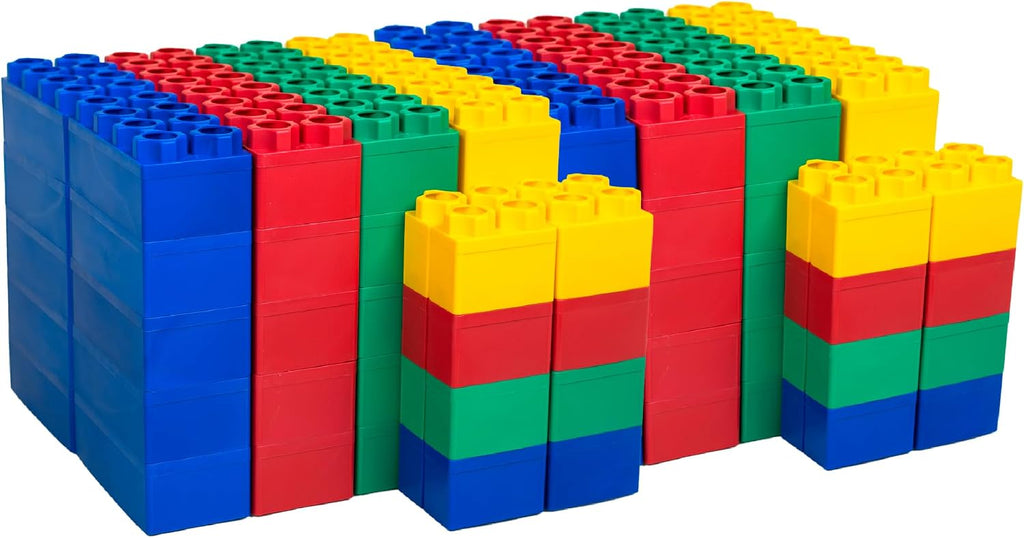 BiggoBlocks Big Blocks for Kids Ages 4-8, Indoor & Outdoor Blocks for Kids Jumbo Games, Large Building Blocks (96 PC) Standard Set