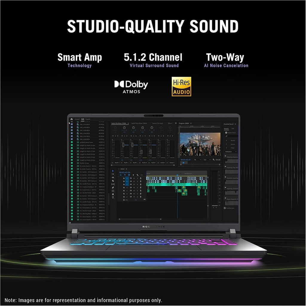 ASUS ROG Strix G16 Gaming Laptop, Intel i5-13450HX, 32 GB DDR5 RAM, 2 TB PCIe SSD, 16' FHD+ (1920x1200) Display, Nvidia G-Force RTX 5050, 4-Zone RGB Keyboard, W11 Home, Eclipse Gray