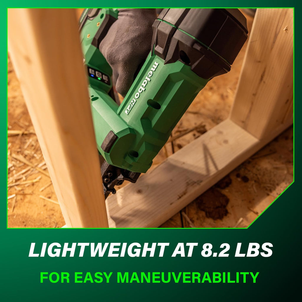 Metabo HPT 18V MultiVolt Cordless 30° Paper Tape Framing Nailer Kit, 3-1/2' Framing Nailer, Power Tool with 4.0Ah Lithium Ion Battery, Drives 2' to 3-1/2' Nails, Powerful Brushless Motor, NR1890DCA
