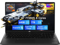 NIMO 15.6' IPS FHD Gaming-Laptop, AMD 8 Cores Ryzen 7 7735HS 64GB DDR5 RAM 1TB SSD (Beats i7-12650H, Up to 4.75GHz) Computer with Radeon 680M 100W Type-C Backlit Keyboard Fingerprint Unlock, Black