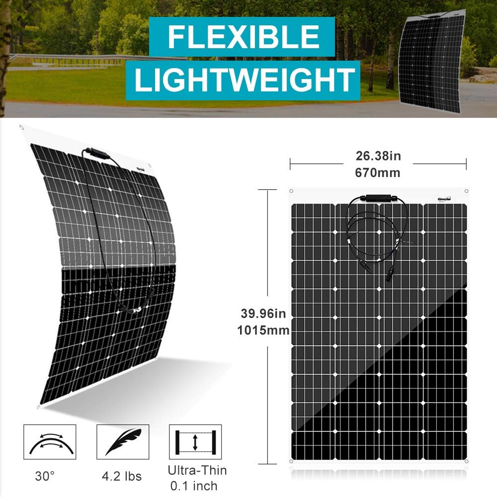 400 Watt 24 Volt Wind Turbine Generator + 240W Monocrystalline Flexible Solar Panels + Solar Wind Hybrid Controller,640W Solar Wind Off Grid System for Greenhouse