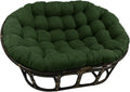Blazing Needles Solid Microsuede Double Papasan Chair Cushion, 48' x 6' x 65', Hunter Green