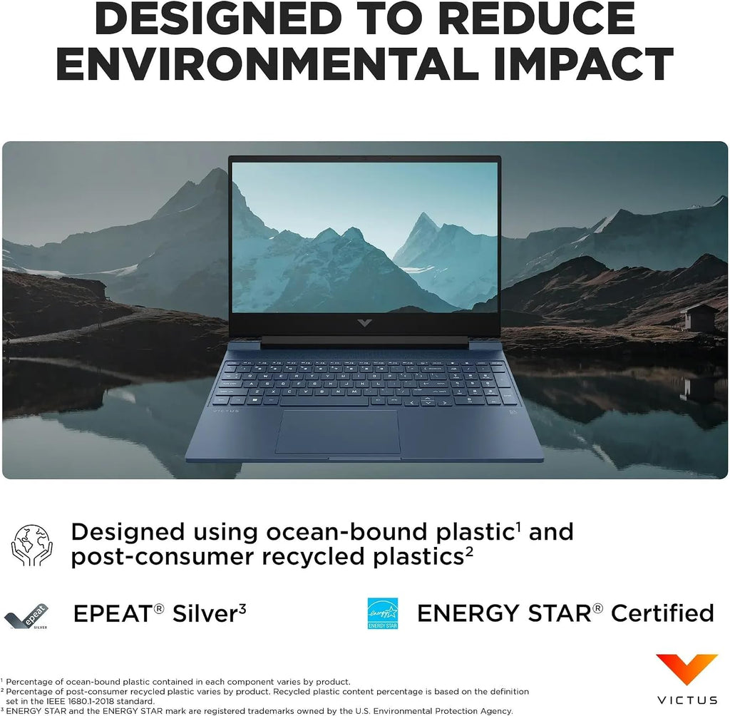 HP Victus 15.6' FHD 144Hz Gaming Laptop, Intel Core i5 12450H, 32GB RAM, 2TB SSD, NVIDIA GeForce RTX 3050, Windows 11 Home, WiFi 6, Numeric Pad, Performance Blue