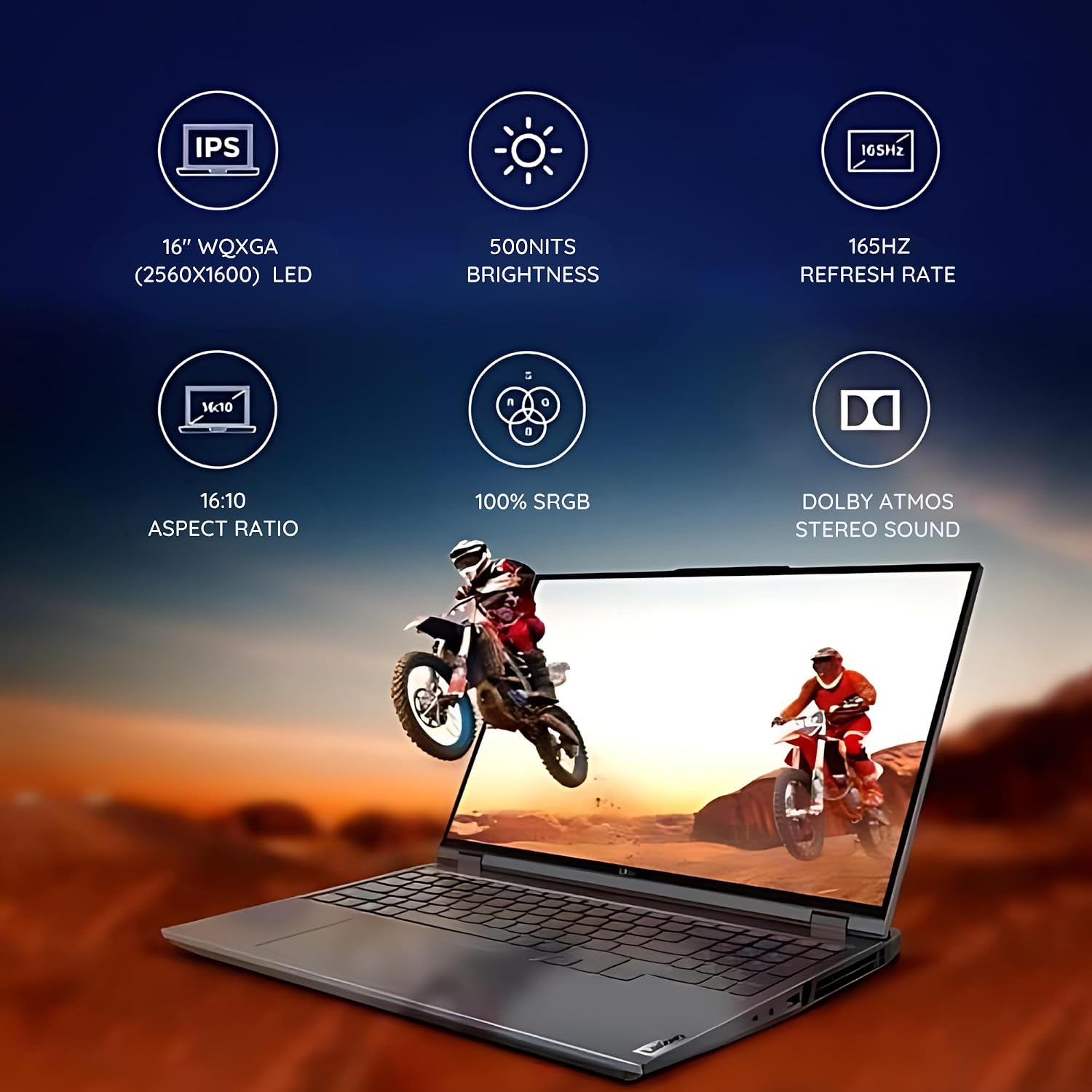 Lenovo Legion 5 Pro 16IAH7 (82S00003US) Gaming Laptop – 16' WQXGA (2560 × 1600), Intel Core i7-12700H, NVIDIA GeForce RTX 3050 Ti, 16GB DDR5 RAM, 512GB SSD – Storm Gray