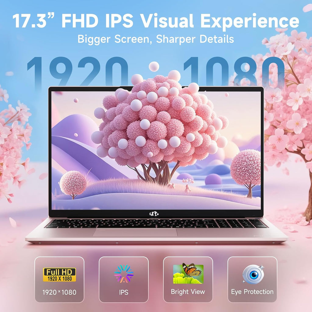 NIMO 17.3' IPS FHD-Gaming-Laptop, AMD Ryzen 5 6600H 6 Cores 16GB DDR5 RAM 1TB SSD (Beat i7-1165G7, Up to 4.5GHz) Radeon 660M GPU-Computer with 100W Type-C Backlit Keyboard Fingerprint Win 11