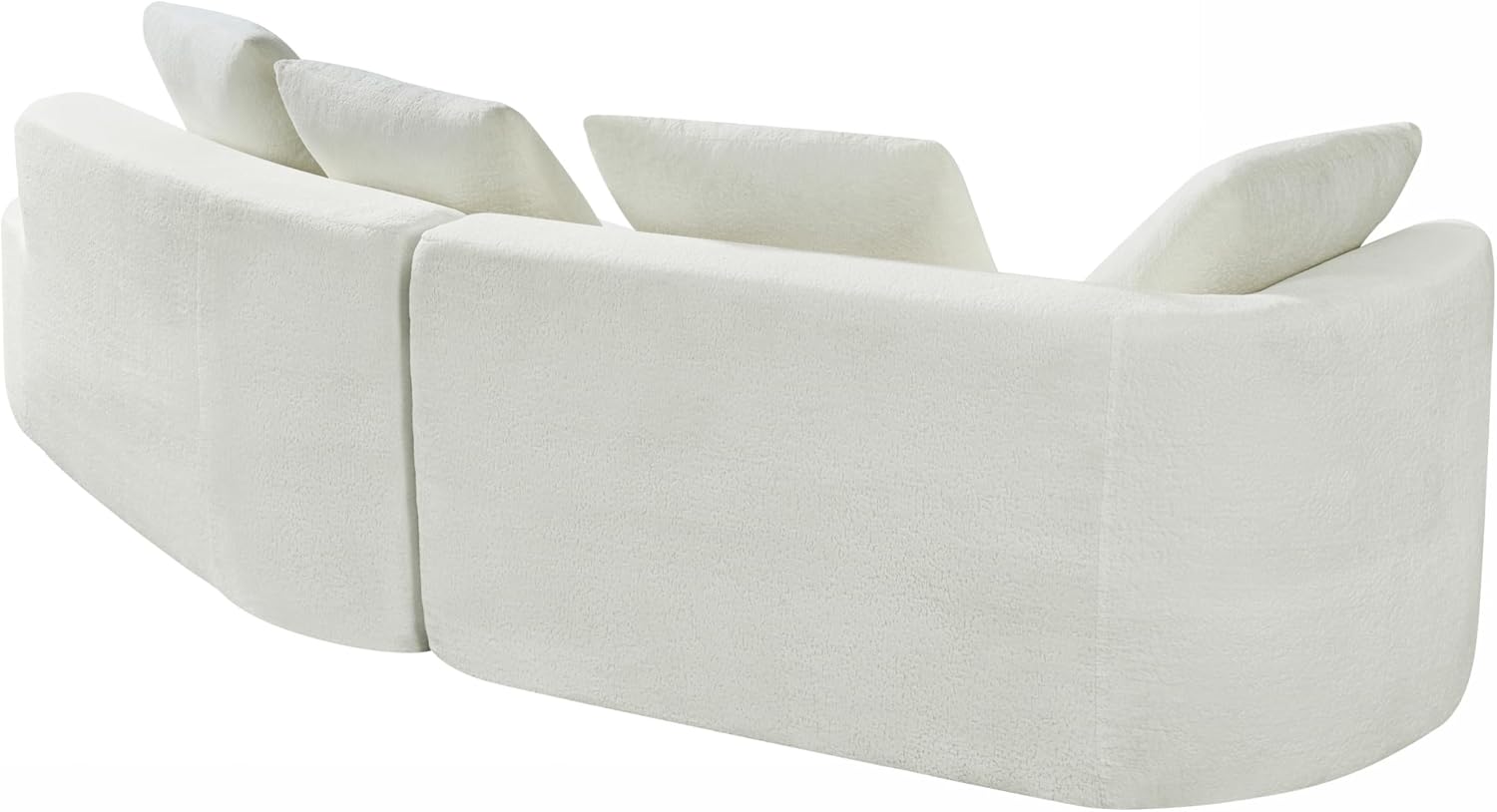 Christopher Knight Home Randa Modern Fabric Upholstered 5-Seater Sofa, Oversized Chair Cloud Couch, Fully Assembled Long Sofa Chaise Lounge, Fully Assembled, Milky White