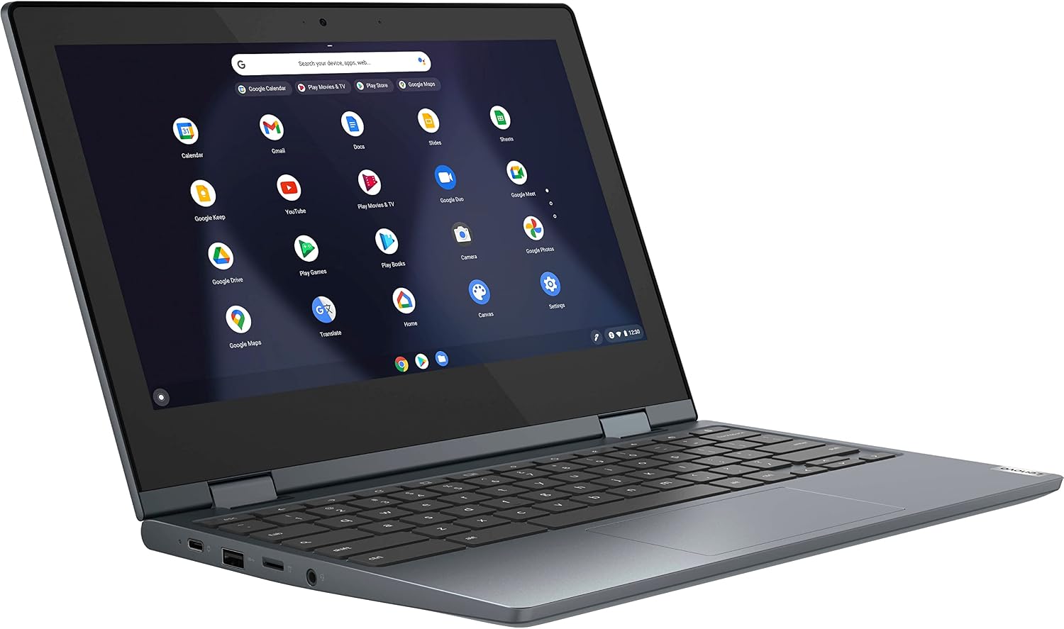 Lenovo Flex 3 11.6' 2 in1 HD Touchscreen Chromebook, Intel Celeron N4020(Up to 2.8GHz), 4GB DDR4 RAM, 64GB eMMC Storage, Webcam, WiFi 5, USB-A&C, Long Battery Life, Chrome OS, w/CUE Accessories